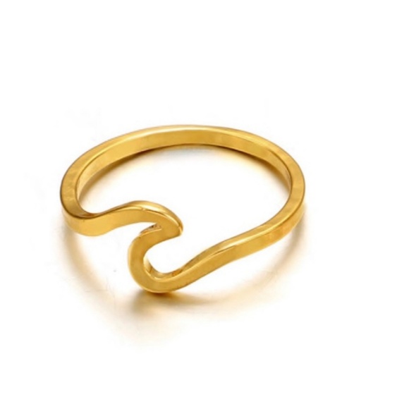 Ring Wave Beach Ocean Dreams Mermaid Gold Color - Picture 6 of 7